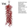 Artificial Red Berry Sprays Swag Branch, Christmas Rustic Style Wall Indoor Outdoor Festive Ornament Hangings, Seasonal Waterfall Pendant for