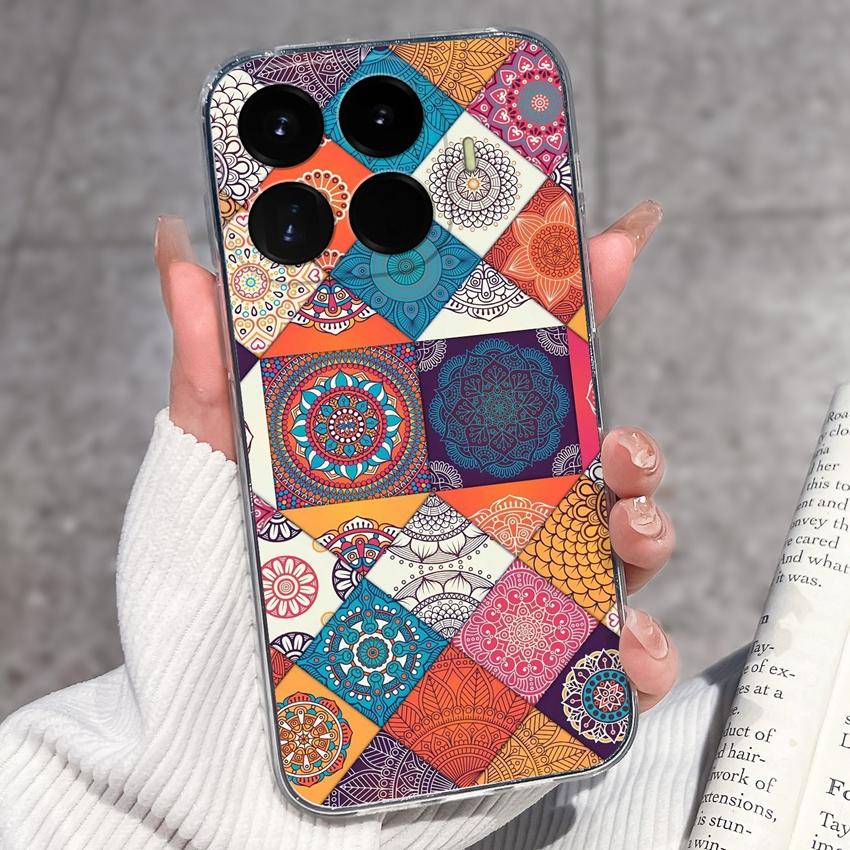 Cases For Redmi 17 17C / Xiaomi 17T Pro / 17 Pro Max 17 Ultra 17 Max Cute Girl Label Pattern Phone Covers Transparent TPU Ultrathin Lightweight Bumper