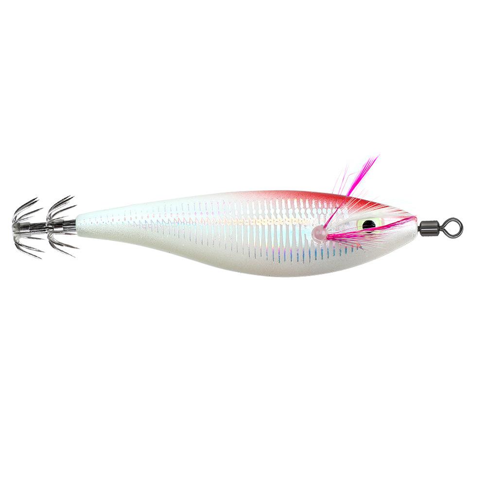 Lure bait10cm10gFull Body Luminous High Simulation Shrimp-Shaped Squid Hook with Noise Wooden Shrimp Fishing Lure 10cm 10g