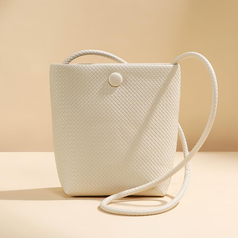 New Knitted Bucket Bag for Women Fashion Ladies One-shoulder Crossbody Bag