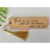 Personalized 6Pcs Wedding Favor Bookmark Rustic Engraved Maple Wood with Tassel Bachelorette Party Bridesmaid Bridal Shower gift