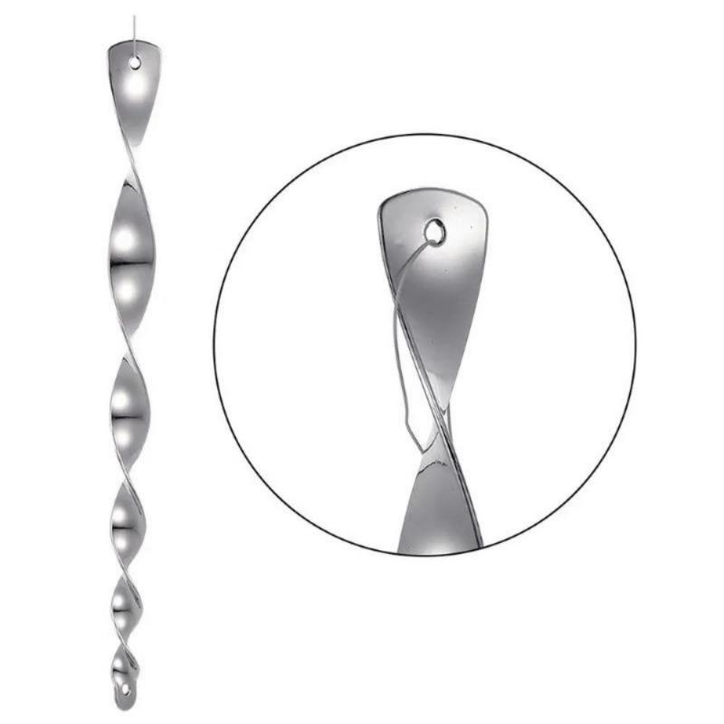 80pcs Bird Repellent Reflective Rods 30cm Scare Birds Repeller Wind Spiral Rotating Rod Hanging Ornaments Home Garden Decor