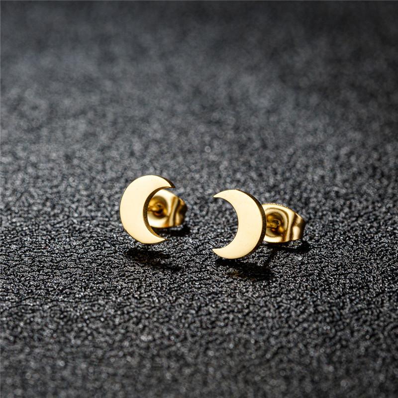 Stainless Steel Geometric Stud Earrings for Women Minimalist Circle Triangle Star Ear Studs Horseshoe U Shaped Earings oorbellen