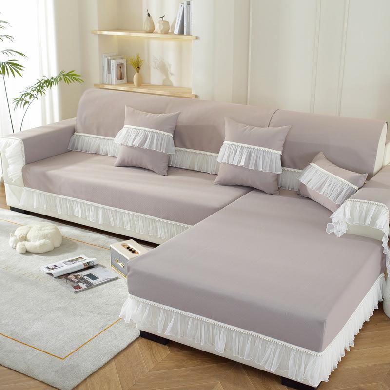 Universal All-Inclusive Skirt Sofa Cover Universal Combination Princess Sofa Simple Anti-Cat Scratch Sofa Cover Cloth Towel