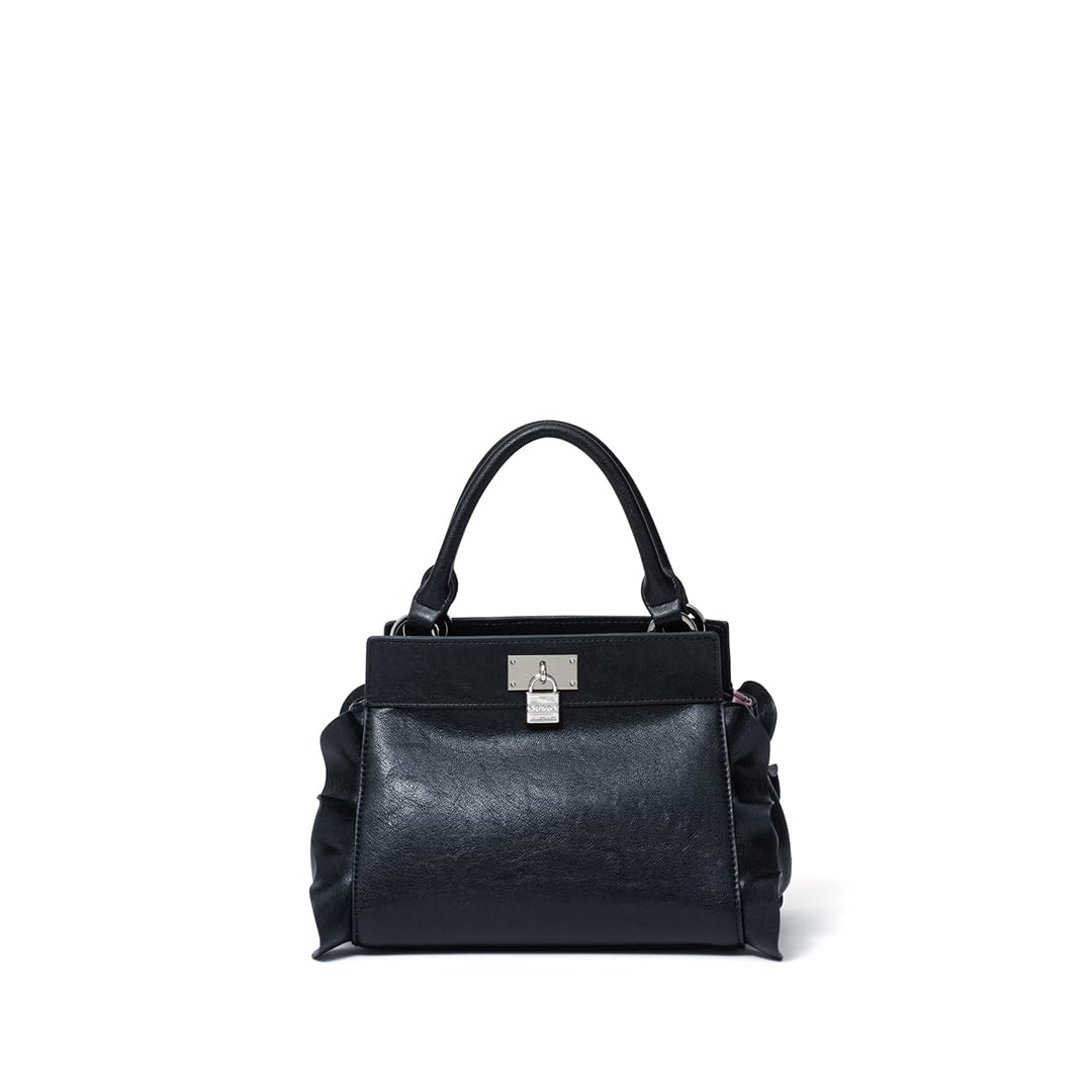 

Jill Stuart Handbag with Ruffle Feminine 2-Way Design, Padlock, JSLH5DH1, Black, Women s чёрный