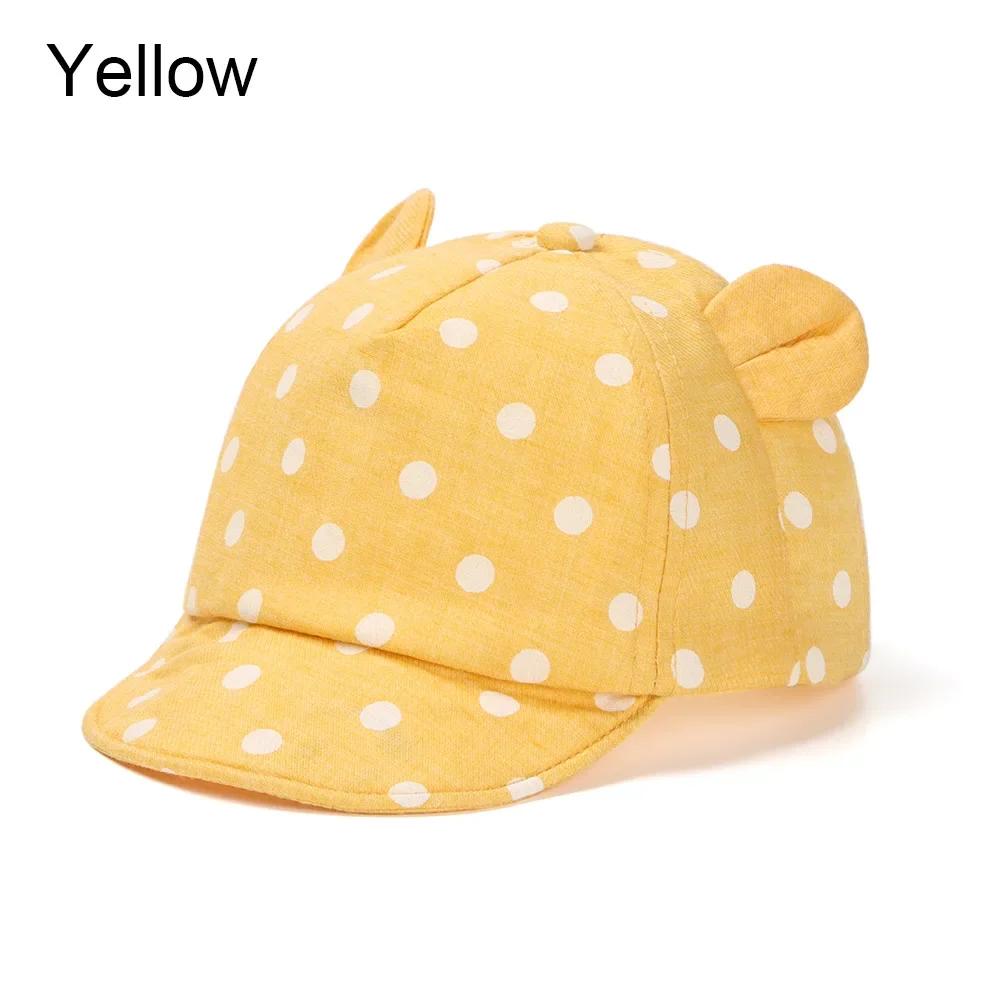 

Baby s Casual Baseball Hat For 6-24Months Spring Summer Autumn Rabbit Ear Cap Dot Beach Caps Panama Cap Outdoor Children Sun Hat
