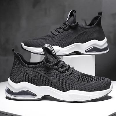 Shoes Men's  New Trendy Shoes Soft-soled Running Shoes Flying Woven Air Cushion Men's Shoes Casual Sports Shoes Men