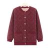 Women's Plus Velvet Cardigan - Cozy and Stylish Autumn/Winter Wear for Middle-aged & Elderly