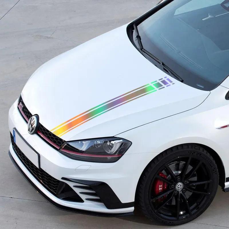 Car Hood Racing Style Sticker For Volkswagen VW Golf 8 7 5 6 R GTI MK8 MK7 MK5 MK6 MK4 Vinyl Film Decor Decals Auto Accessories