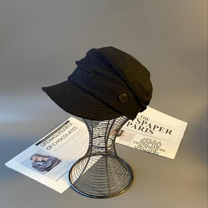 

New cap children s cotton and linen light and breathable retro equestrian hat spring and summer sunshade sun hat