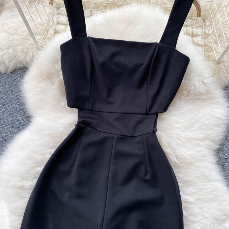 Sommer Casual Square Kragen Overall Frauen Hohe Taille Elegante Lose Breite Bein Cargo Hosen Weibliche Mode High Street Wischen Sie Ihren Brustgurt Overall