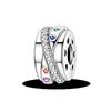 Silver Clasp 925 Silver CZ Pave Clip Charms Daisy Beads Stopper Safety Chain Fit Original Bangle Bracelet Jewelry Clip