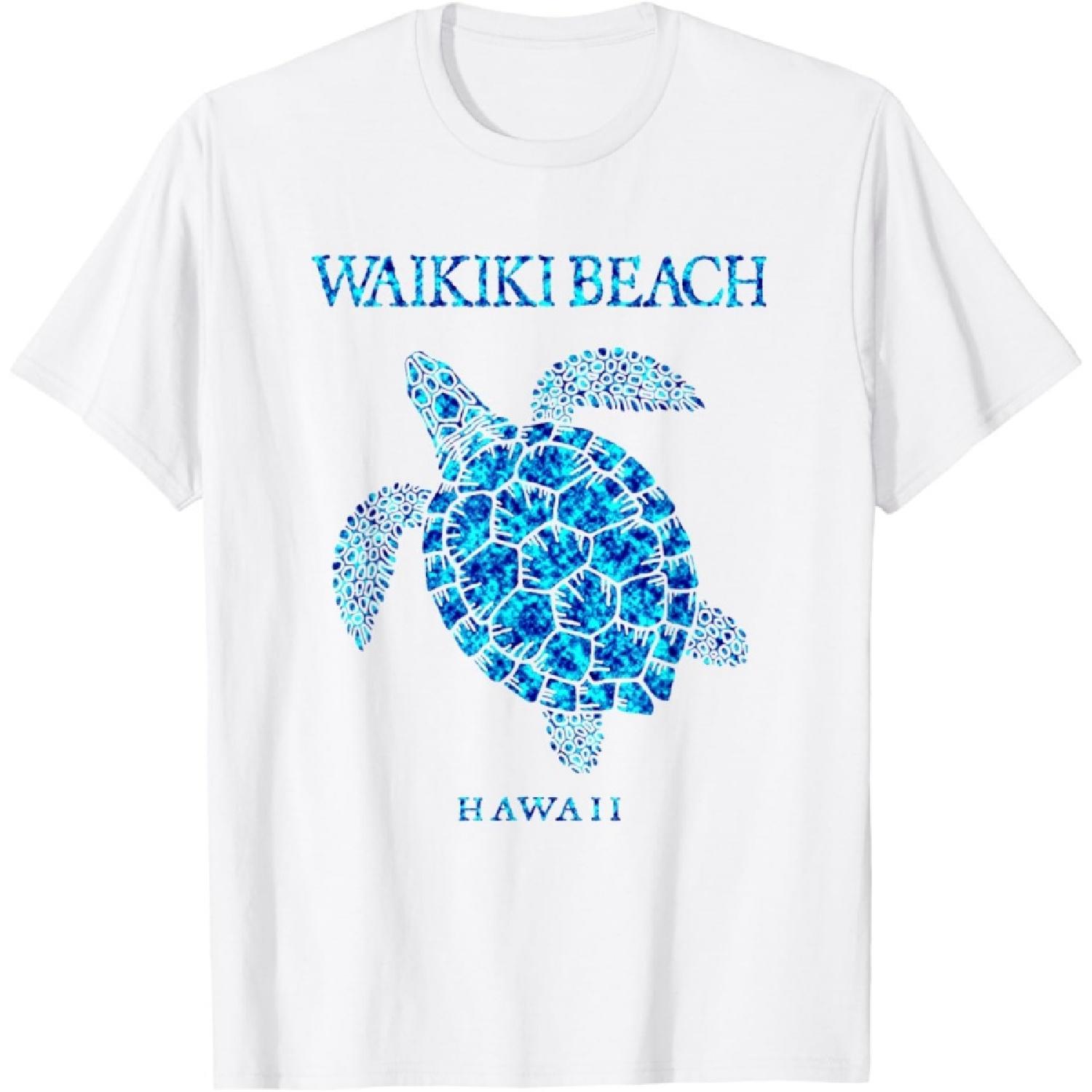 Пляж Вайкики Гавайи Пляж Морских Черепах Девочки Мальчики Гонолулу Футболка S