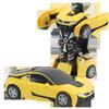 One-Key Transforming Bugatti Pull-Back Car Robot Toy
