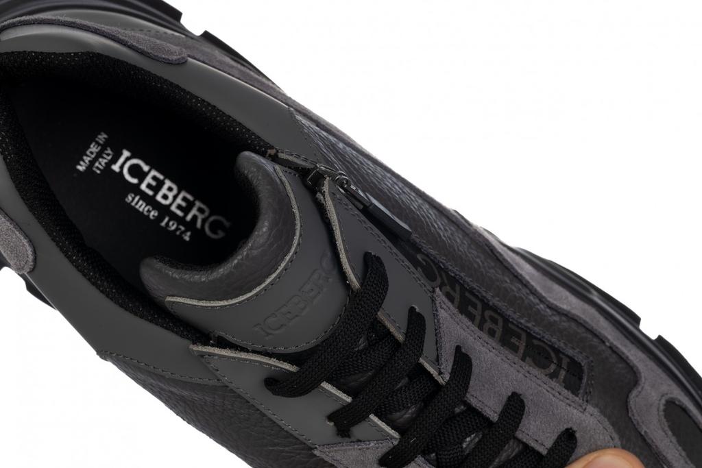 Iceberg Italian leather sneakers new combo ASH - Size: 46