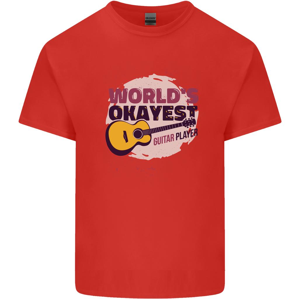 Worlds Okayest Guitar Player Funny Unisexs Light Cotton TShirt