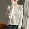 Haut Décontracté à Manches Longues en Tricot Bouclé Beige pour Femme, Col Rond, Coupe Ample