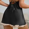 Women Spaghetti-strap Nightgown Lace Dress Sleeping Robe