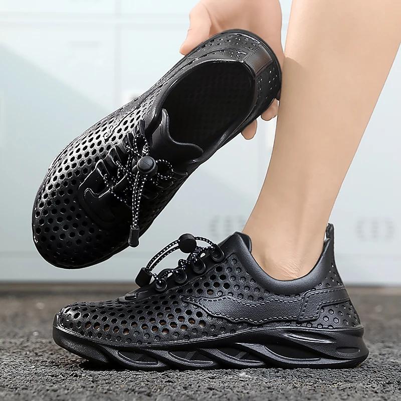 Men Sandals Men's Summer Slippers Comfortable Eva Soft Sole Slides Dual-use Indoor Soft-soled Garden Shoes Wear Beach Shoes