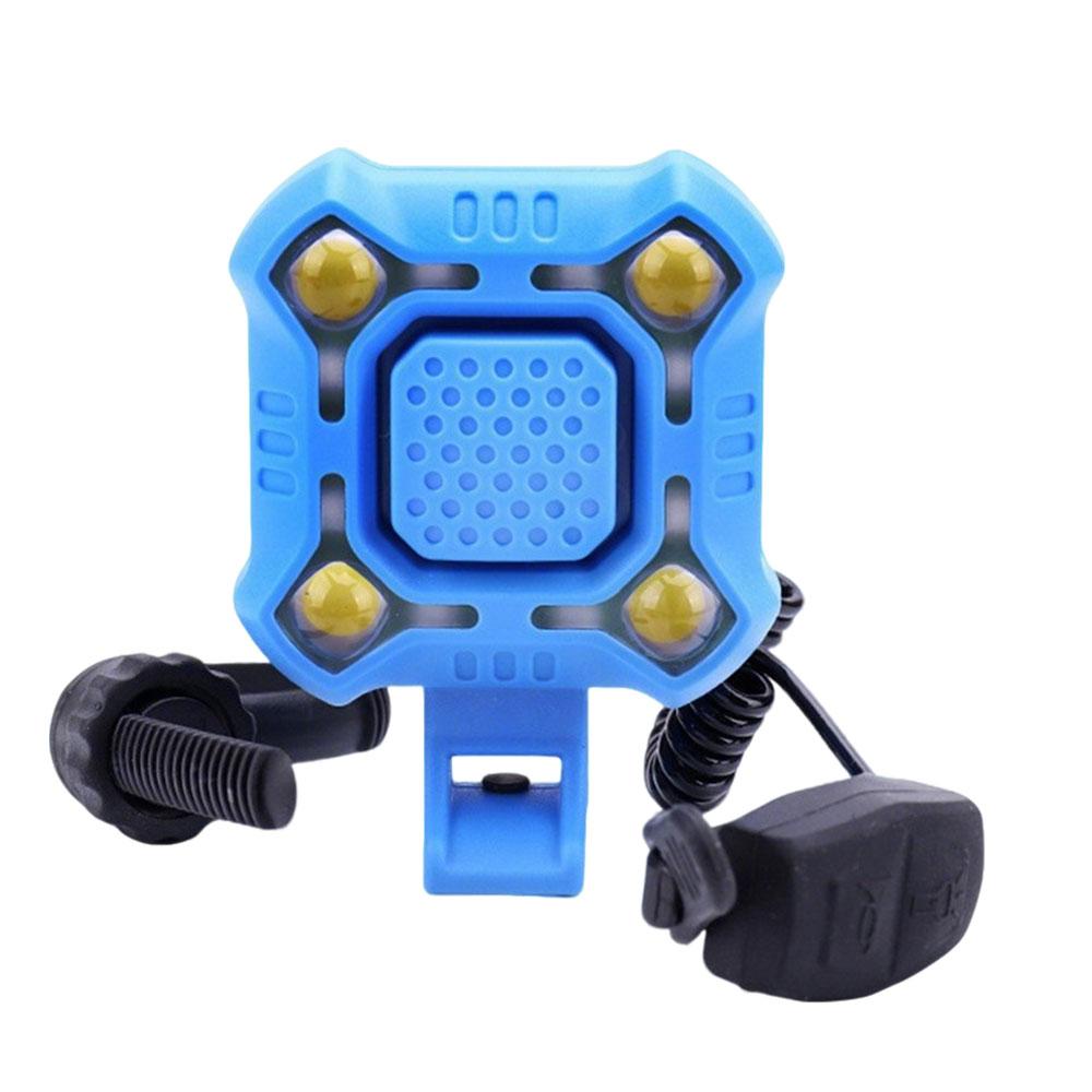 4 LEDs Bicycle Light Electric Horn 140dB Bike Bell Waterproof USB Charging Bicycle Horn Headlight Bicycle Alarm Bell 3