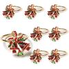 Christmas Santa Claus Napkin Rings Set of 8, Xmas Napkin Rings for Dining Table Setting, Dinner Tables Rings for Weddings, Family, Christmas,