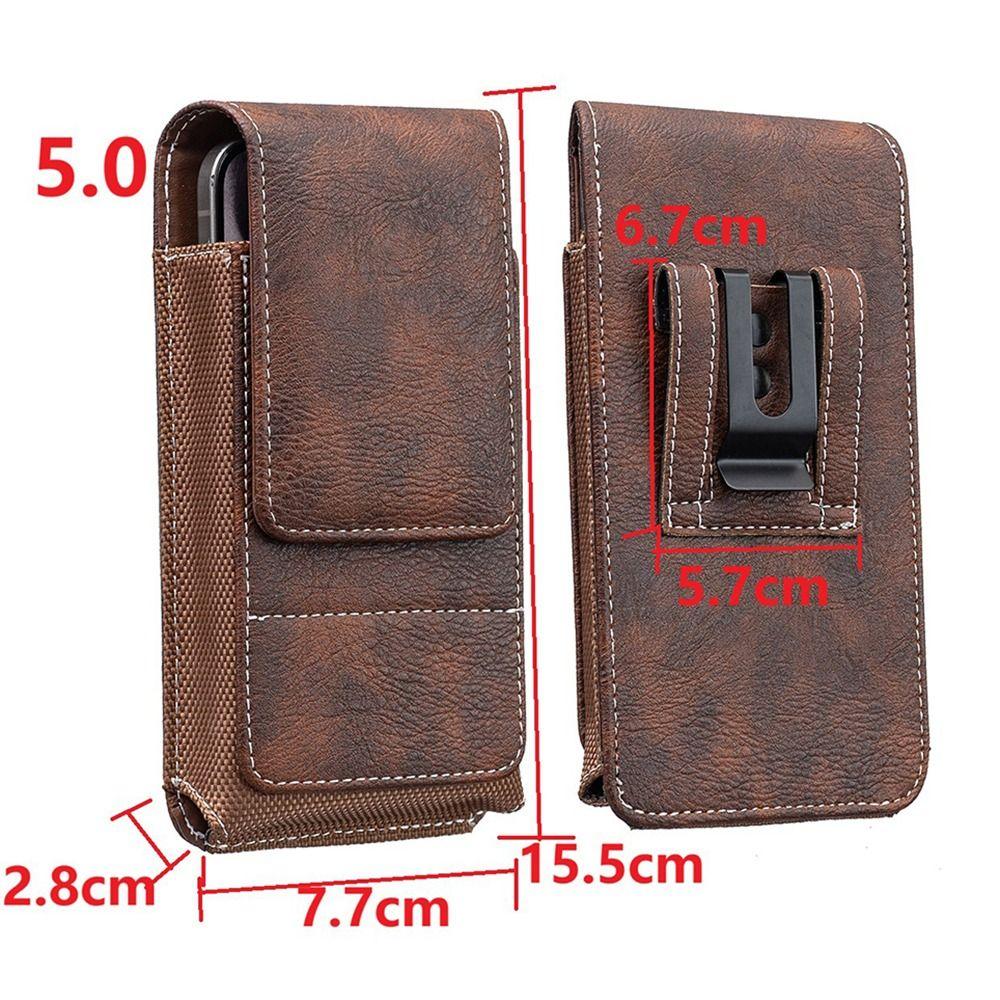 1 Stück Neue PU-Leder Handy-Hüfttasche Outdoor-Camping Universelle Hüfttasche Handyhülle 5-7 Zoll Handy-Gürtelclip für Smartphone