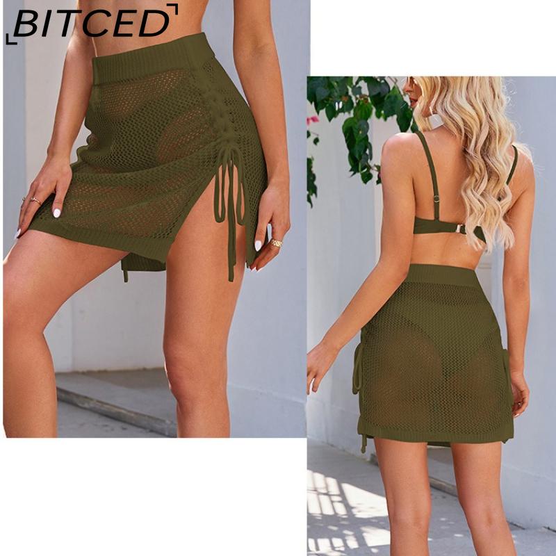 BITCED Sexy Bodycon Skirt - Lace-Up Hemline with Slit Women's Summer Skirt