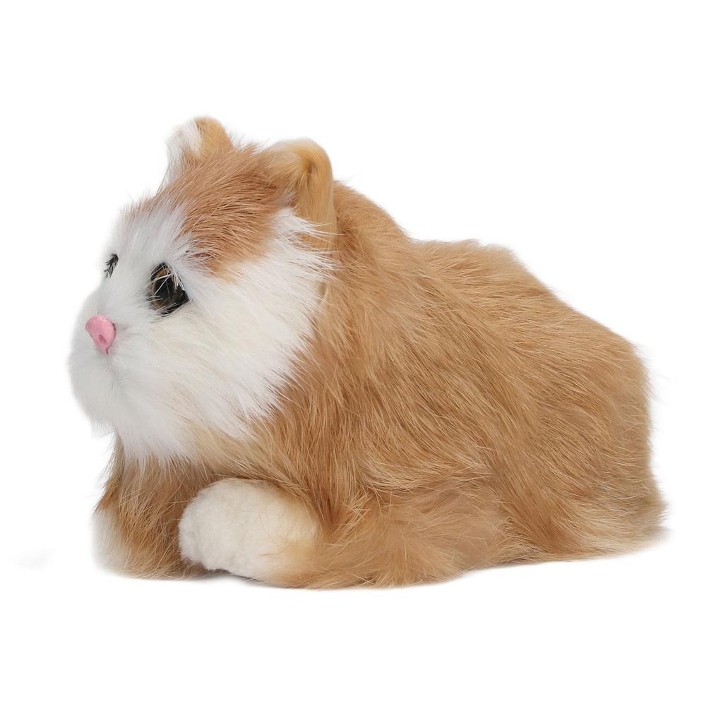 Simulation Stuffed Animals Cat Vivid Home Decoration Lifelike Soft Cute Fluffy Plush Cat
