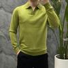 Men's Autumn Seagull Collar Wool Blend Knit T-Shirt Sweater