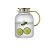 Glass Water Pitcher with Spout and Lid,