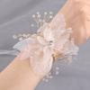 Photo Props Crystal Beads Bracelet Pearl Rhinestone Hand Flower  Wedding Party