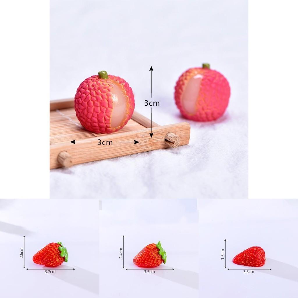 Adorable Cartoon Resin Miniature Fruits For Diy Decor And Craft Projects
