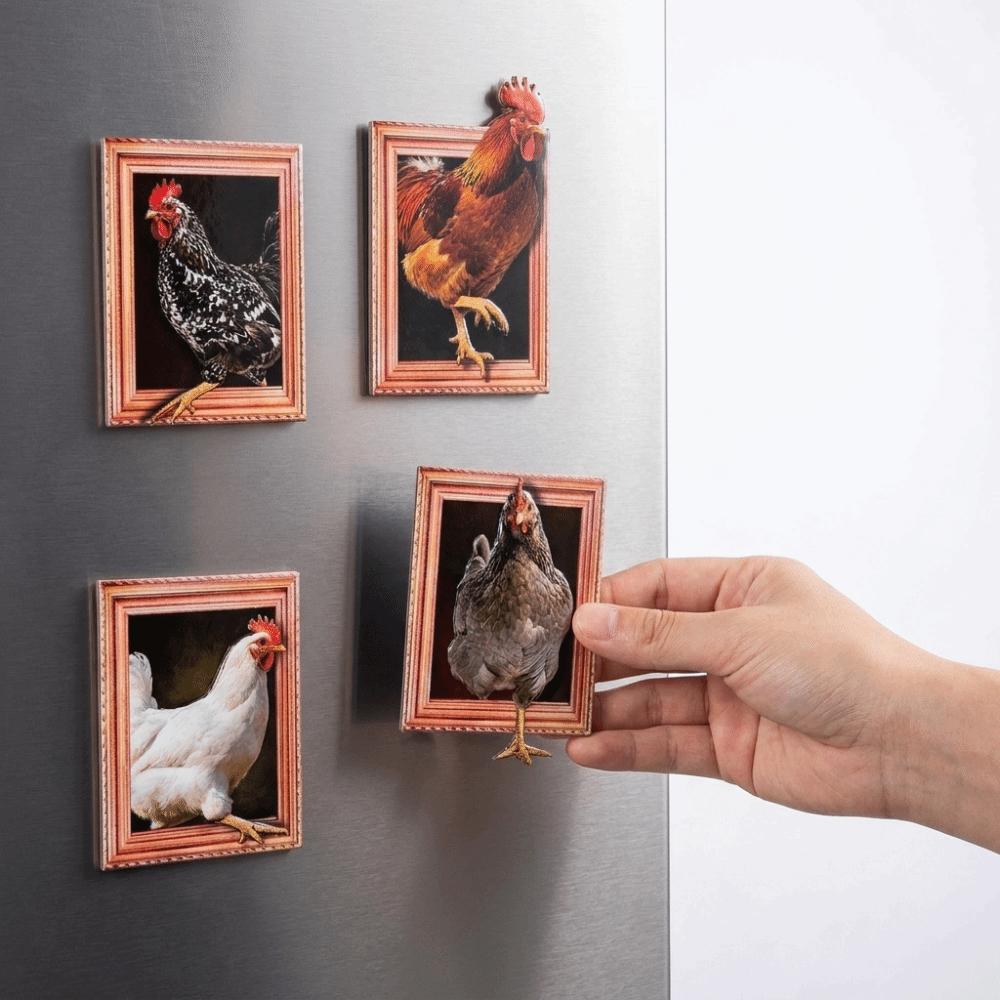 3D Cartoon Animal Magnetic Photo Frame Framed Picture Style Wooden Magnet  Office Board