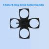4 Cups Foldable Carousel Holder Coffee Cup Handle Drinking Bottle Bracket Portable Anti Scalding Camping Party Bar Home