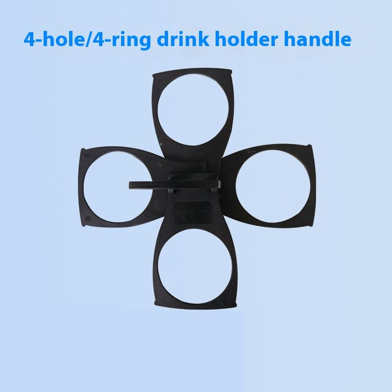 4 Cups Foldable Carousel Holder Coffee Cup Handle Drinking Bottle Bracket Portable Anti Scalding Camping Party Bar Home