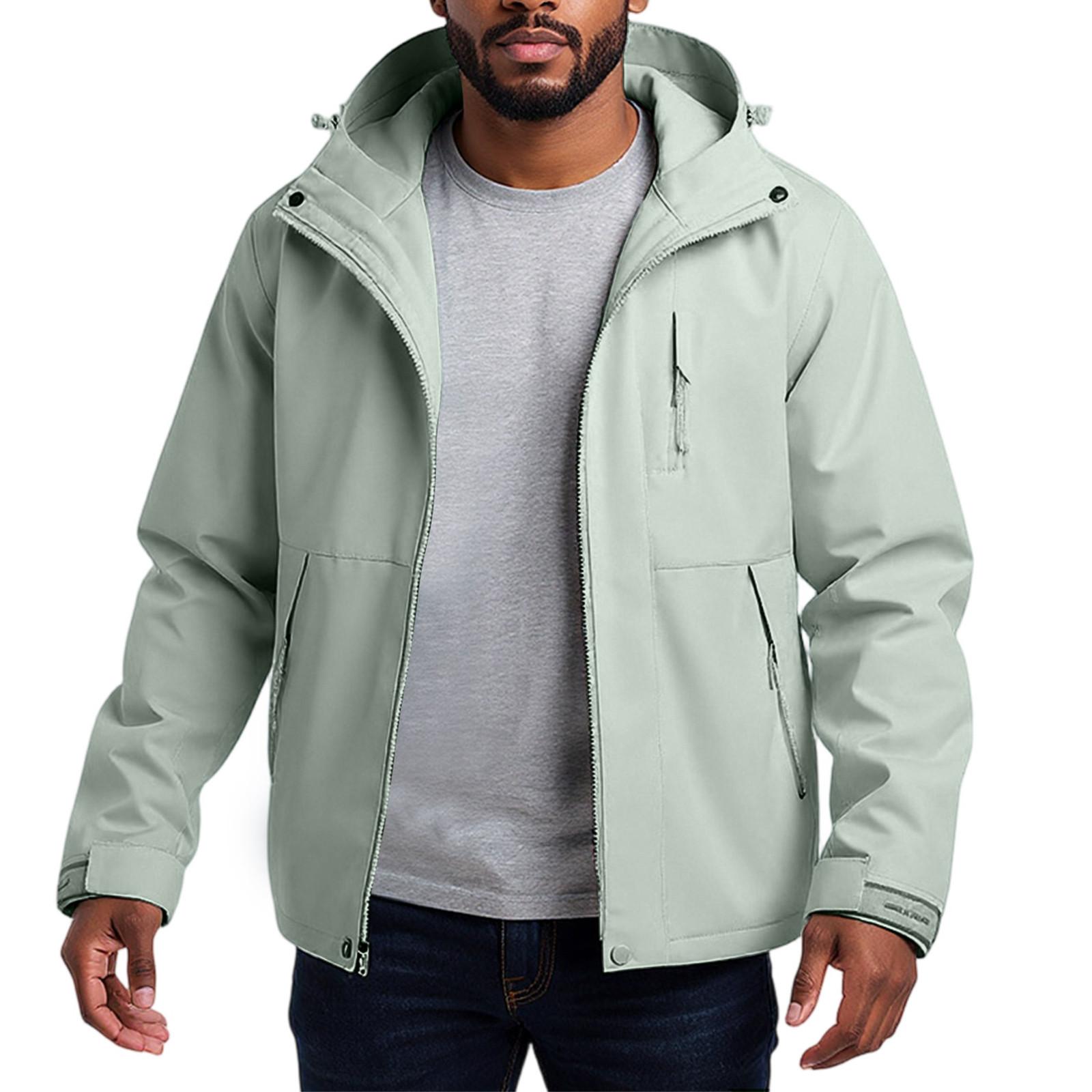 

Мужская свободная толстовка с капюшоном на молнии до середины и куртка-автомат XXL