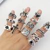 20Pieces Vintage Punk Rings Set For Women Men Mix Style Hip Hop Heart Snake Skull Eye Finger Ring Jewelry Party Gift