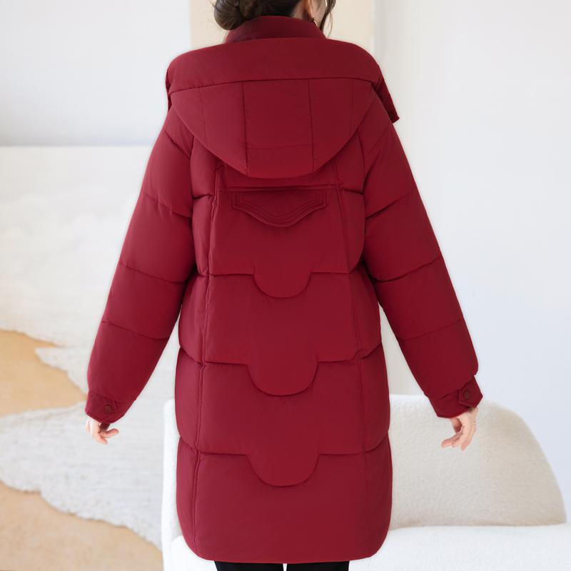 Dámské módní zimní dlouhé parky s kapucí, volné, silné a hřejivé bundy, dámské kabáty