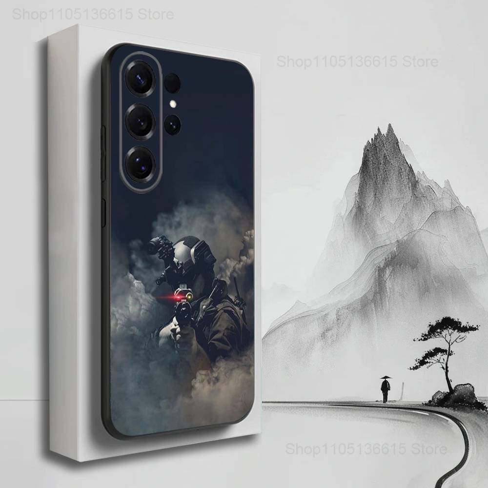 Cool Army Special Forces Case For Samsung S21,S20,S10,Plus,S9,S22,S25,Ultra,S24,S23,FE,Lite,Soft Silicone Black