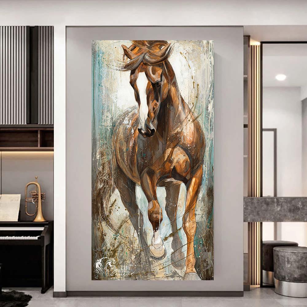 Abstract Animal Horse Picture Poster Canvas Painting Living Room Wall Art Mural Decoration Mural for Modern Home Decor