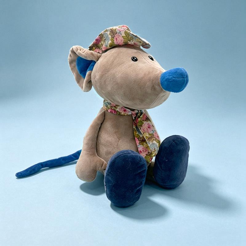 Adorable Mouse Plush Toy: Flower Cloth, Children's Hug Pillow & Soothing Doll - Perfect Birthday Gift