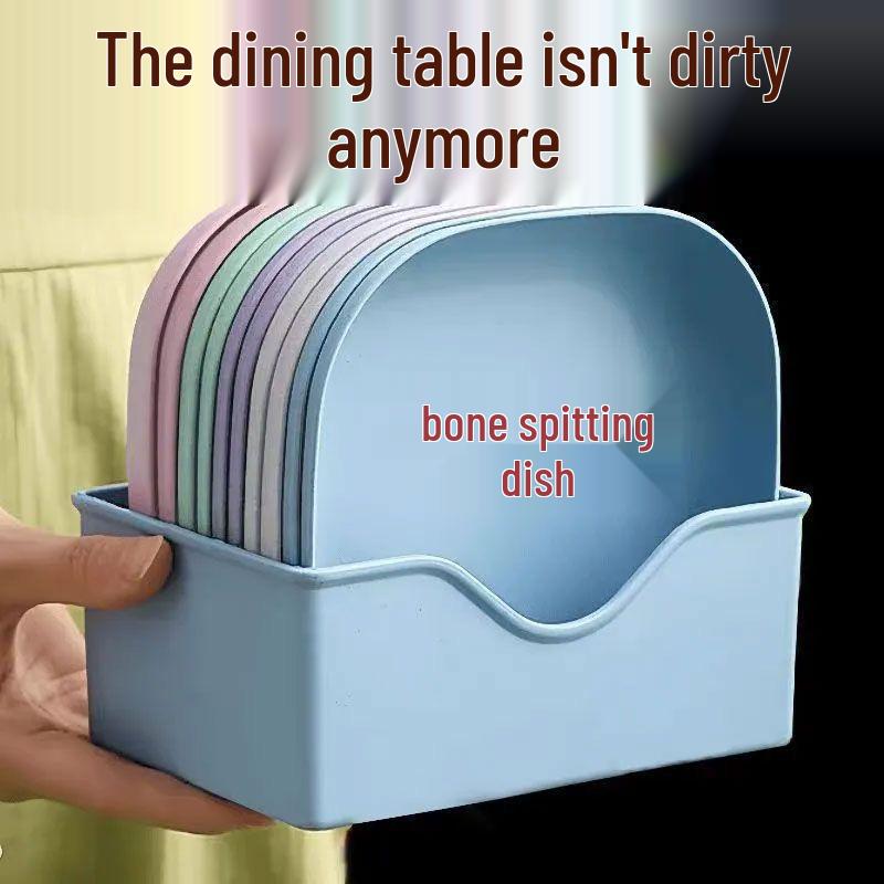 Verdickte Haushaltsknochenplatte mit Sockel - Kunststoff-Gemüseschale & Kleinschalen-Set