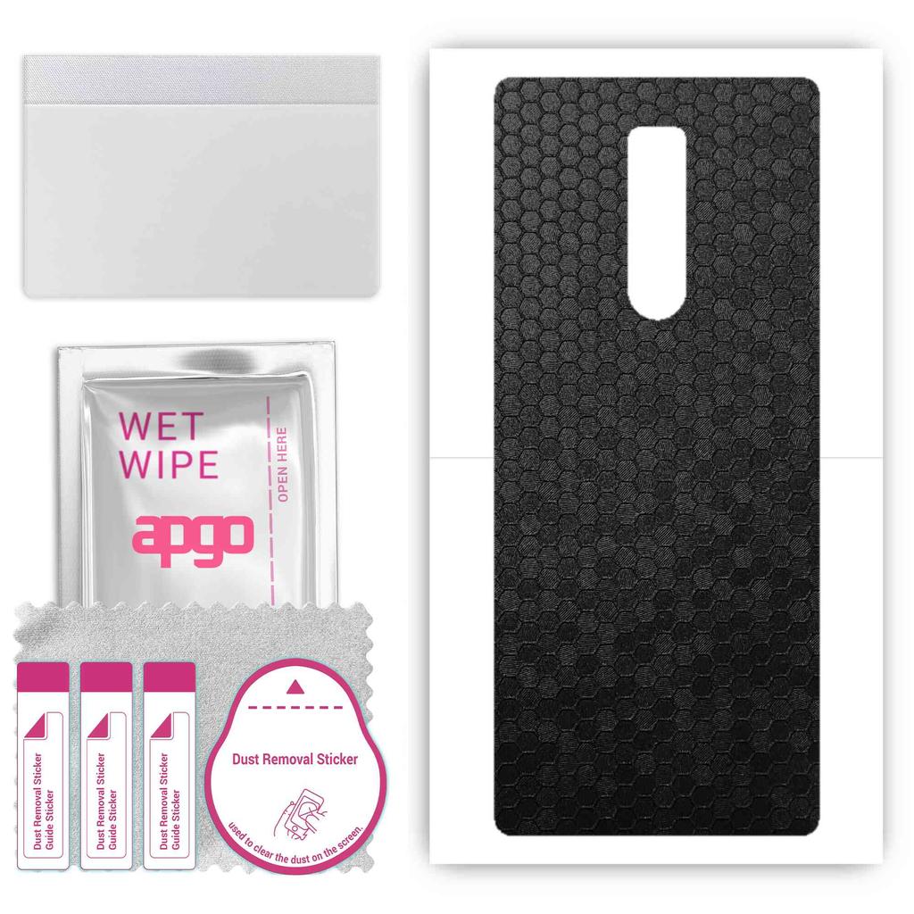 apgo Ochranná samolepka na zadní stranu kompatibilní s Sony Xperia 1, fólie, vinyl - vzor černá voština