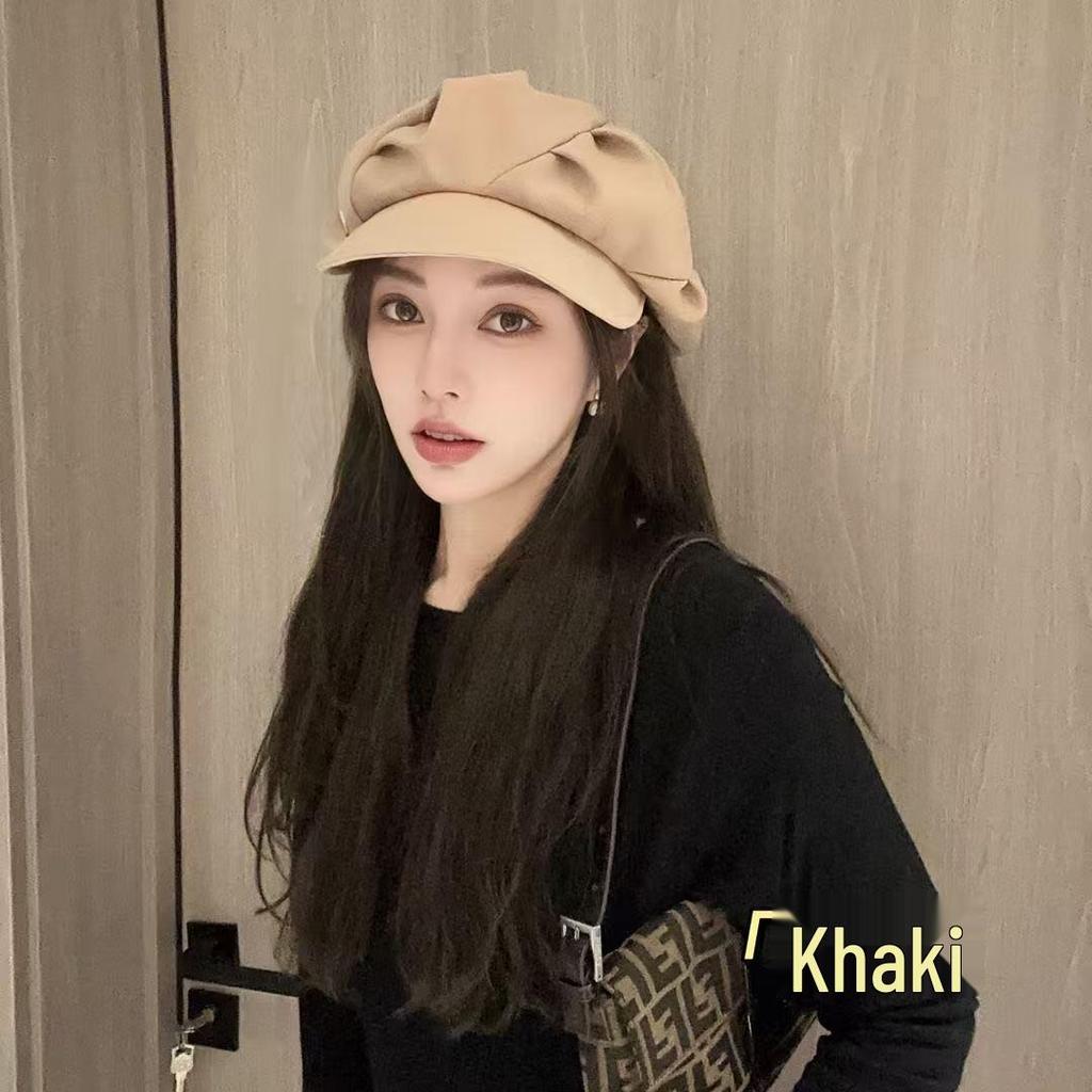 Korean Style Women's Autumn/Winter Beret: Face-Slimming Retro Newsboy Cap.