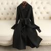 Women's Double-Faced Pure Wool Long Lapel Coat