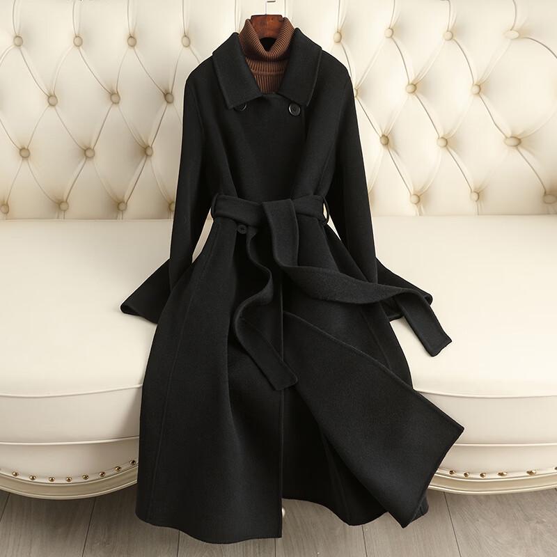 KAISER Women s Double-Faced Pure Wool Long Lapel Coat L