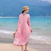 Johnature Woman Autumn O-Neck Vintage Retro Dress Niche Long Sleeves Solid Color Splicing Dress
