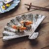 Japanese Fan-shaped Plate Ceramic Sushi Plate Irregular Snack Plate Dim Sum Plates Hotel Restaurant Creative Tableware