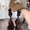 Fashionable Wool Curl Hat with Integrated Wig - New Enlarged Brim Full Head Set