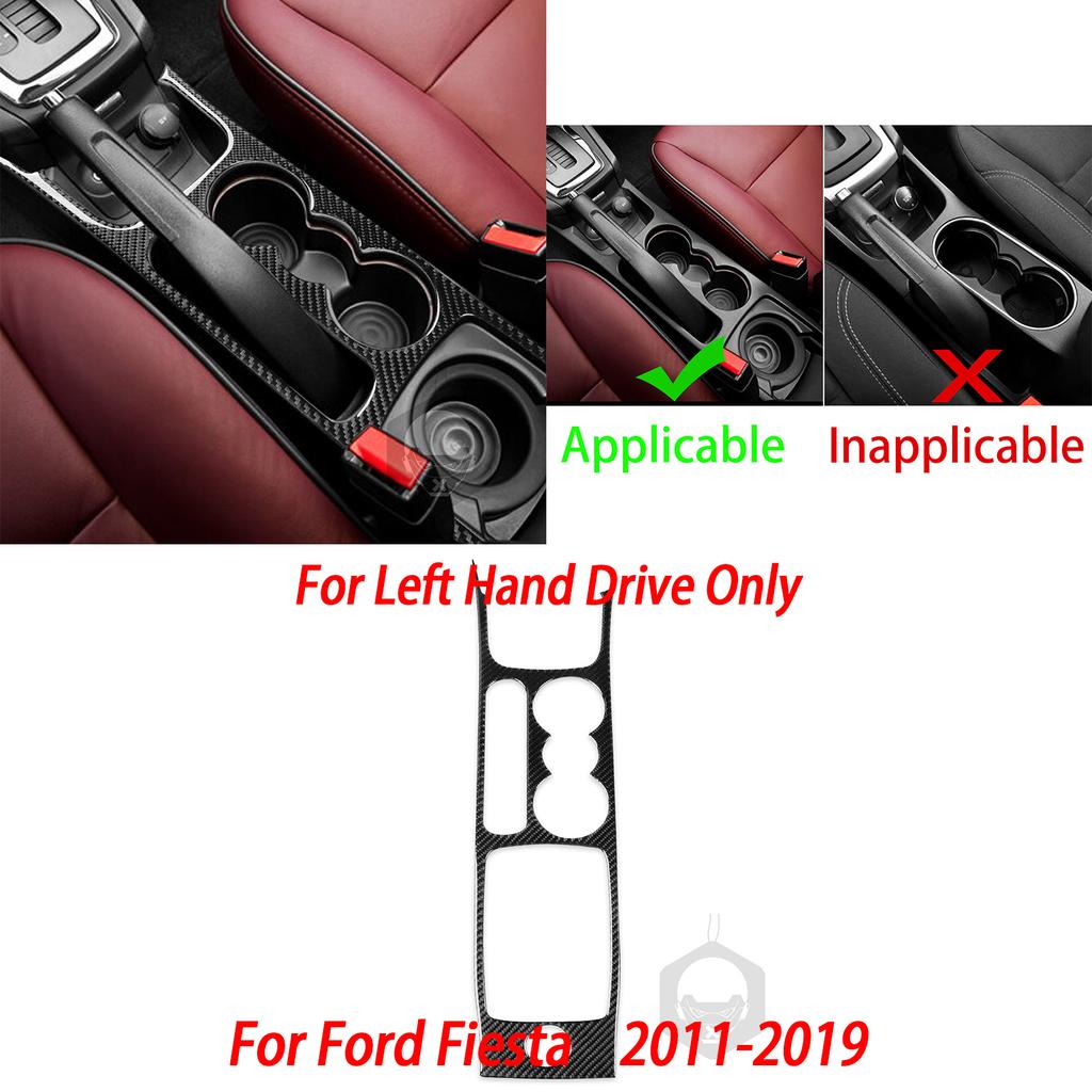 Carbon Fiber Side Air Vent Dashboard Center Console Gear Shift Panel Car Interior Accessories Sticker For Ford Fiesta 2011-